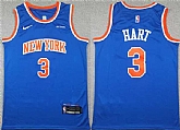 Men's New Yok Knicks #3 Josh Hart Blue Icon Edition Edition Stitched Basketball Jersey,baseball caps,new era cap wholesale,wholesale hats