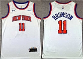 Men's New Yok Knicks #11 Jalen Brunson White Association Edition Stitched Basketball Jersey,baseball caps,new era cap wholesale,wholesale hats