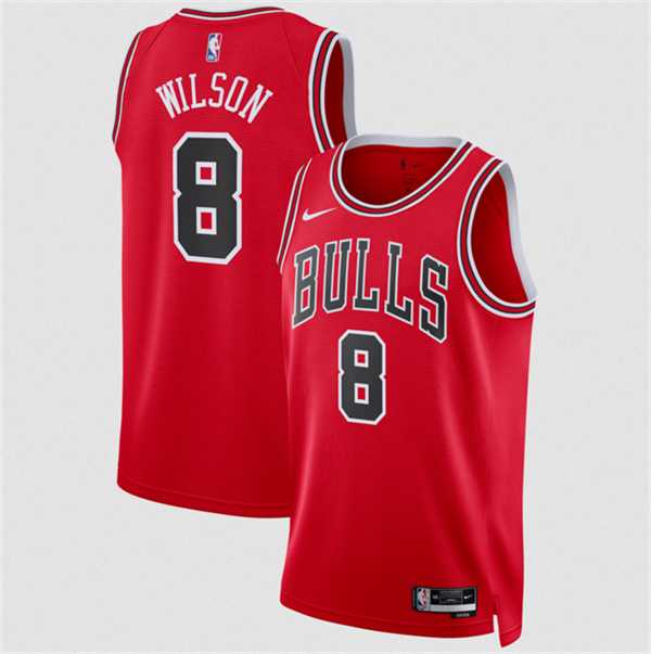 Men's Chicago Bulls #8 Caleb Wilson Red 2026 Draft Icon Edition Stitched Basketball Jersey Dzhi,We sell and wholesale Men's Chicago Bulls #8 Caleb Wilson Red 2026 Draft Icon Edition Stitched Basketball Jersey Dzhi on line form chian!