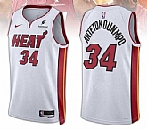 Men's Miami Heat #34 Giannis Antetokounmpo White 2025 Association Edition Swingman Stitched Basketball Jersey Dzhi,baseball caps,new era cap wholesale,wholesale hats