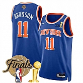 Men's New Yok Knicks #11 Jalen Brunson Blue 2026 Finals Patch And Finals Champions Patch Icon Edition Stitched Basketball Jersey Dzhi,baseball caps,new era cap wholesale,wholesale hats