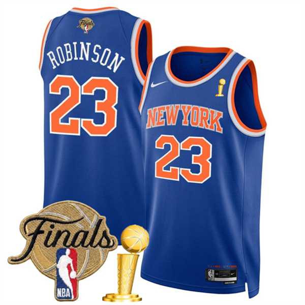 Men's New Yok Knicks #23 Mitchell Robinson Blue 2026 Finals Patch And Finals Champions Patch Icon Edition Stitched Basketball Jersey Dzhi,We sell and wholesale Men's New Yok Knicks #23 Mitchell Robinson Blue 2026 Finals Patch And Finals Champions Patch Icon Edition Stitched Basketball Jersey Dzhi on line form chian!