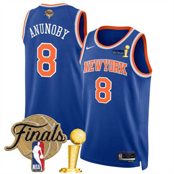Men's New Yok Knicks #8 OG Anunoby Blue 2026 Finals Patch And Finals Champions Patch Icon Edition Stitched Basketball Jersey Dzhi,We sell and wholesale Men's New Yok Knicks #8 OG Anunoby Blue 2026 Finals Patch And Finals Champions Patch Icon Edition Stitched Basketball Jersey Dzhi on line form chian!