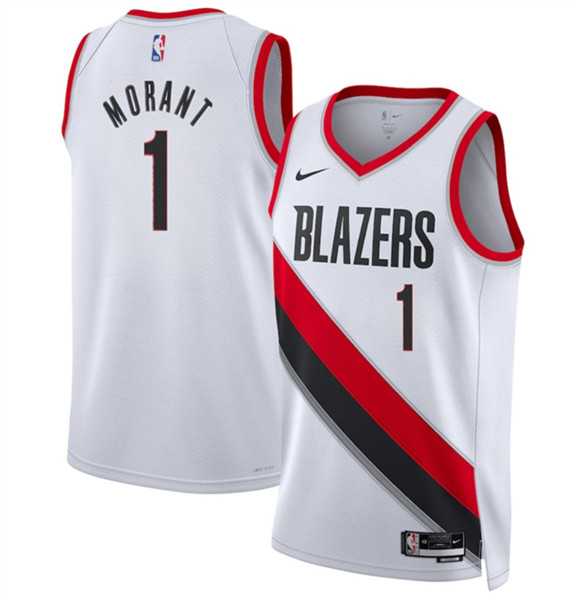 Men's Portland Trail Blazers #1 Ja Morant White 2026 Association Edition Stitched Basketball Jersey Dzhi,We sell and wholesale Men's Portland Trail Blazers #1 Ja Morant White 2026 Association Edition Stitched Basketball Jersey Dzhi on line form chian!