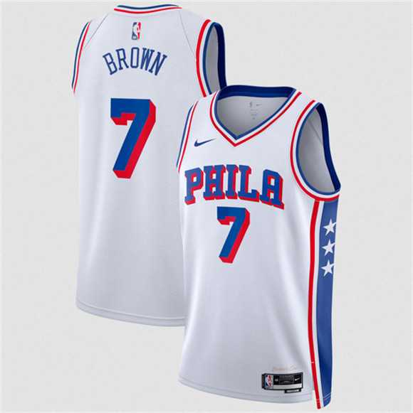 Men's Philadelphia 76ers #7 Jaylen Brown White 2026 Association Edition Stitched Jersey Dzhi,We sell and wholesale Men's Philadelphia 76ers #7 Jaylen Brown White 2026 Association Edition Stitched Jersey Dzhi on line form chian!
