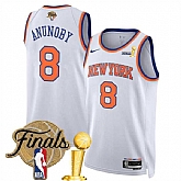 New Yok Knicks #8 OG Anunoby White 2026 Finals Patch And Finals Champions Patch Association Edition Stitched Basketball Jersey Dzhi,baseball caps,new era cap wholesale,wholesale hats
