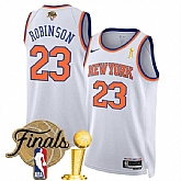 New Yok Knicks #23 Mitchell Robinson White 2026 Finals Patch And Finals Champions Patch Association Edition Stitched Basketball Jersey Dzhi,baseball caps,new era cap wholesale,wholesale hats
