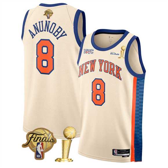 New Yok Knicks #8 OG Anunoby Cream 2026 Finals Patch And Finals Champions Patch City Edition Stitched Basketball Jersey Dzhi,We sell and wholesale New Yok Knicks #8 OG Anunoby Cream 2026 Finals Patch And Finals Champions Patch City Edition Stitched Basketball Jersey Dzhi on line form chian!