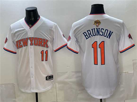 Men's New York Knicks #11 Jalen Brunson White 2026 Finals Patch Stitched Jersey Dzhi,We sell and wholesale Men's New York Knicks #11 Jalen Brunson White 2026 Finals Patch Stitched Jersey Dzhi on line form chian!