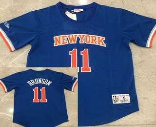Men's New York Knicks #11 Jalen Brunson Blue Short-Sleeved Swingman Stitched Throwback Jersey Dzhi,We sell and wholesale Men's New York Knicks #11 Jalen Brunson Blue Short-Sleeved Swingman Stitched Throwback Jersey Dzhi on line form chian!