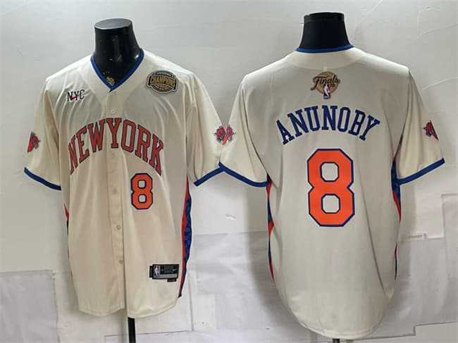 Men's New York Knicks #8 OG Anunoby Cream 2026 Finals & Eastern Conference Champions Patch Stitched Jersey Dzhi,We sell and wholesale Men's New York Knicks #8 OG Anunoby Cream 2026 Finals & Eastern Conference Champions Patch Stitched Jersey Dzhi on line form chian!