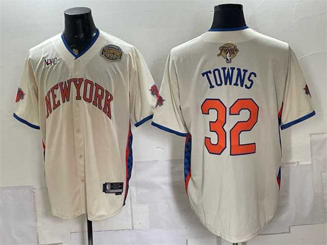 Men's New York Knicks #32 Karl-Anthony Towns Cream 2026 Finals & Eastern Conference Champions Patch Stitched Jersey Dzhi,We sell and wholesale Men's New York Knicks #32 Karl-Anthony Towns Cream 2026 Finals & Eastern Conference Champions Patch Stitched Jersey Dzhi on line form chian!
