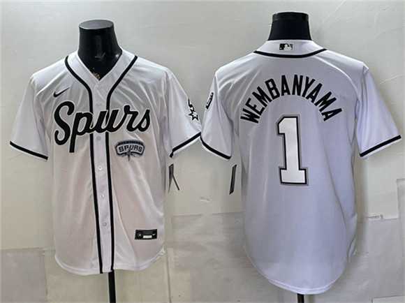 Men's San Antonio Spurs #1 Victor Wembanyama White Stitched Jersey Dzhi,We sell and wholesale Men's San Antonio Spurs #1 Victor Wembanyama White Stitched Jersey Dzhi on line form chian!