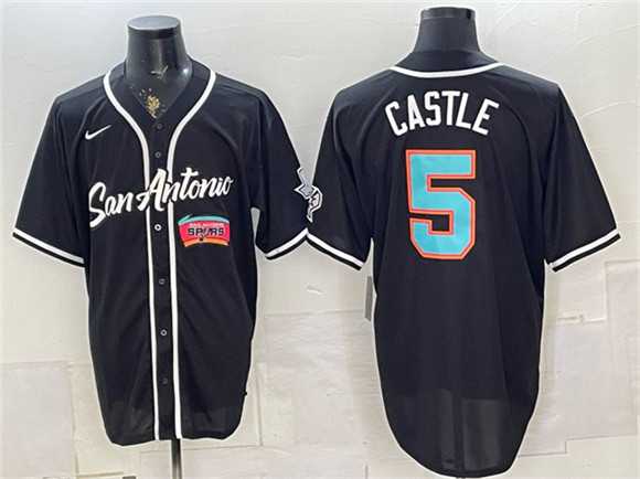 Men's San Antonio Spurs #5 Stephon Castle Black Stitched Jersey Dzhi,We sell and wholesale Men's San Antonio Spurs #5 Stephon Castle Black Stitched Jersey Dzhi on line form chian!