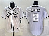 Men's San Antonio Spurs #2 Dylan Harper White USA 250' Patch Stitched Jersey Dzhi,baseball caps,new era cap wholesale,wholesale hats