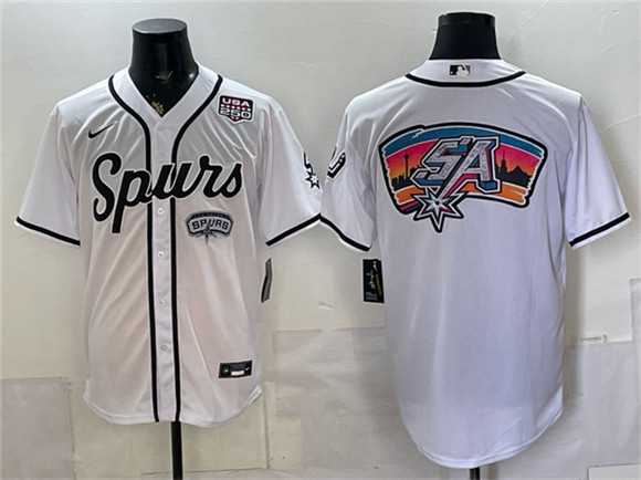Men's San Antonio Spurs Team Big Logo White USA 250' Patch Stitched Jersey Dzhi,We sell and wholesale Men's San Antonio Spurs Team Big Logo White USA 250' Patch Stitched Jersey Dzhi on line form chian!