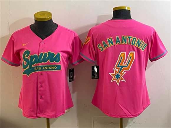 Women's San Antonio Spurs Team Big Logo Pink Stitched Jersey Dzhi,We sell and wholesale Women's San Antonio Spurs Team Big Logo Pink Stitched Jersey Dzhi on line form chian!