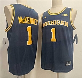 Men's Michigan Wolverines #1 Trey McKenney Navy 2026 Vapor Limited Stitched Jersey,baseball caps,new era cap wholesale,wholesale hats