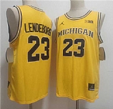 Men's Michigan Wolverines #23 Yaxel Lendeborg Yellow Vapor Limited Stitched Jersey,baseball caps,new era cap wholesale,wholesale hats