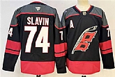 Men's Carolina Hurricanes #74 Jaccob Slavin Black 2024-25 With A Patch Stitched Hockey Jersey,baseball caps,new era cap wholesale,wholesale hats