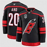 Men's Carolina Hurricanes #20 Sebastian Aho Black 2026 Stanley Cup Final Home Premium Stitched Jersey Dzhi,baseball caps,new era cap wholesale,wholesale hats