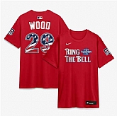 Men's National League #29 James Wood Red 2026 All-Star Game Name & Number T-Shirt,baseball caps,new era cap wholesale,wholesale hats