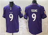 Men's Baltimore Ravens #9 Zion Young Purple 2026 F.U.S.E. Vapor Limited Stitched Jersey,baseball caps,new era cap wholesale,wholesale hats