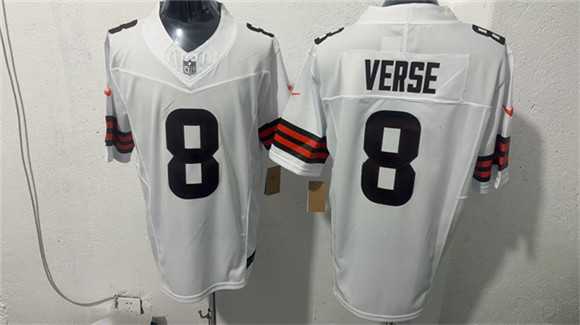 Men's Cleveland Browns #8 Jared Verse White 2026 Vapor Limited Stitched Jersey,We sell and wholesale Men's Cleveland Browns #8 Jared Verse White 2026 Vapor Limited Stitched Jersey on line form chian!