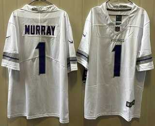Men's Minnesota Vikings #1 Kyler Murray Limited White Alternate Vapor Jersey,We sell and wholesale Men's Minnesota Vikings #1 Kyler Murray Limited White Alternate Vapor Jersey on line form chian!