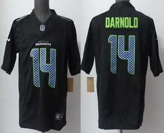 Men's Seattle Seahawks #14 Sam Darnold Limited Black Fashion FUSE Vapor Jersey,We sell and wholesale Men's Seattle Seahawks #14 Sam Darnold Limited Black Fashion FUSE Vapor Jersey on line form chian!