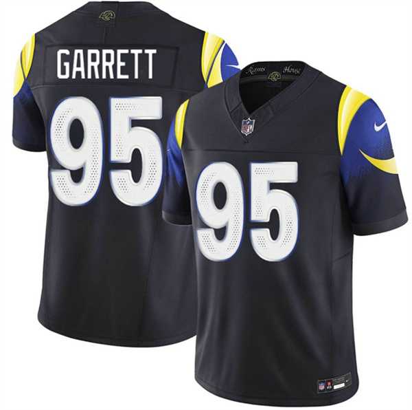 Men's Los Angeles Rams #95 Myles Garrett Black 2025 F.U.S.E. Rivalries Vapor Limited Stitched Jersey,We sell and wholesale Men's Los Angeles Rams #95 Myles Garrett Black 2025 F.U.S.E. Rivalries Vapor Limited Stitched Jersey on line form chian!