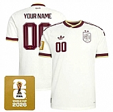 Men's Spain Team Custom 2026 World Cup Away Soccer Jersey,baseball caps,new era cap wholesale,wholesale hats