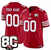 Men's San Francisco 49ers Active Player Custom Red 80th Anniversary Patch 2026 F.U.S.E. Vapor Untouchable Limited Stitched Jersey,baseball caps,new era cap wholesale,wholesale hats