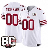 Men's San Francisco 49ers Active Player Custom White 80th Anniversary Patch 2026 F.U.S.E. Vapor Untouchable Limited Stitched Jersey,baseball caps,new era cap wholesale,wholesale hats