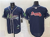 Men's Atlanta Braves Team Big Logo Navy Galaxy With Outkast Patch Vapor Limited Stitched Jersey Dzhi,baseball caps,new era cap wholesale,wholesale hats