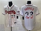 Men's Atlanta Braves #23 Michael Harris II White USA 250 Fourth of July Home Stadium Stitched Jersey Dzhi,baseball caps,new era cap wholesale,wholesale hats