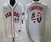 Men's Boston Red Sox #40 Willson Contreras White 2026 USA 250 Fourth of July Home Stitched Jersey Dzhi,baseball caps,new era cap wholesale,wholesale hats