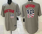 Men's Boston Red Sox #19 Roman Anthony Grey 2026 USA 250 Fourth of July Home Stitched Jersey Dzhi,baseball caps,new era cap wholesale,wholesale hats