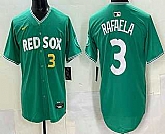 Men's Boston Red Sox #3 Ceddanne Rafaela Name Green 2025 City Connect Limited Jersey,baseball caps,new era cap wholesale,wholesale hats