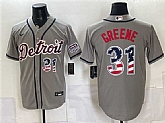Men's Detroit Tigers #31 Riley Greene Gray 2026 USA 250 Fourth of July Stitched Jersey Dzhi,baseball caps,new era cap wholesale,wholesale hats