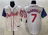 Men's Detroit Tigers #7 Kevin McGonigle 2026 White USA Flag Vapor Premier Limited Stitched Jersey Dzhi,baseball caps,new era cap wholesale,wholesale hats