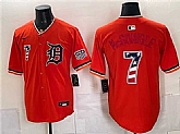Men's Detroit Tigers #7 Kevin McGonigle Orange 2026 USA 250 Fourth of July Stitched Jersey Dzhi,baseball caps,new era cap wholesale,wholesale hats