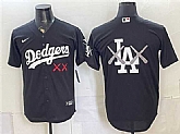 Men's Los Angeles Dodgers Black Vapor Premier Limited Stitched Jersey Dzhi,baseball caps,new era cap wholesale,wholesale hats