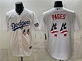 Men's Los Angeles Dodgers #44 Andy Pages White USA 250 Fourth of July Home Stitched Jersey Dzhi,baseball caps,new era cap wholesale,wholesale hats