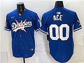Men's Los Angeles Dodgers x One Piece #00 Ace Royal Vapor Premier Limited Stitched Jersey Dzhi,baseball caps,new era cap wholesale,wholesale hats