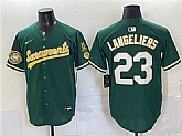 Men's Oakland Athletics #23 Shea Langeliers 2026 Green Alternate Sacramento Celebrating 125 Years Vapor Limited Stitched Jersey Dzhi,baseball caps,new era cap wholesale,wholesale hats