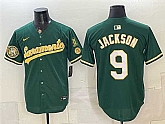 Men's Oakland Athletics #9 Reggie Jackson 2026 Green Alternate Sacramento Celebrating 125 Years Vapor Limited Stitched Jersey Dzhi,baseball caps,new era cap wholesale,wholesale hats