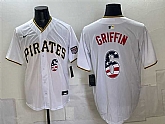 Men's Pittsburgh Pirates #6 Konnor Griffin White USA 250 Fourth of July Stitched Jersey Dzhi,baseball caps,new era cap wholesale,wholesale hats