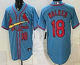 Men's St Louis Cardinals #18 Jordan Walker Blue Stitched Jersey,baseball caps,new era cap wholesale,wholesale hats