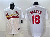 Men's St. Louis Cardinals #18 Jordan Walker White Home Stitched Jersey,baseball caps,new era cap wholesale,wholesale hats